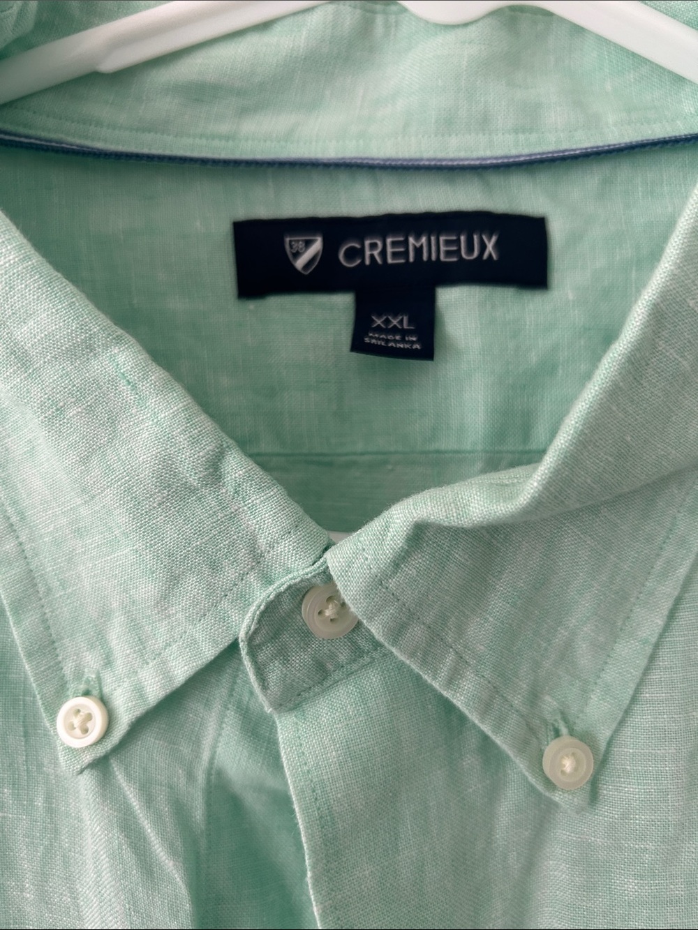 Daniel Cremieux Men's Mint Green Button-Down Linen Shirt